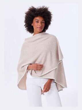 Alice Walk Cashmere Knit Cape Oatmeal SOLD OUT